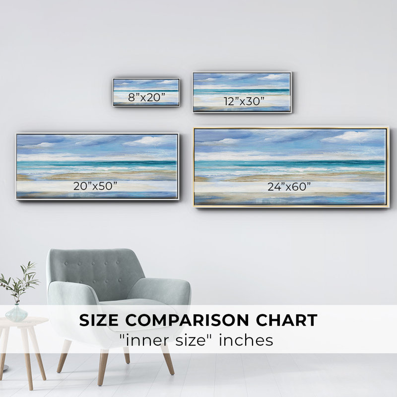 Washy Coast I- Framed Canvas