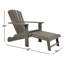 Chaise Adirondack en bois massif avec repose-pieds Williams Eucalyptus