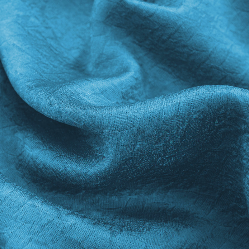 Wilfredo Embossed Matte Blackout Grommet Window Curtains, 52" W x 95" H, Blue