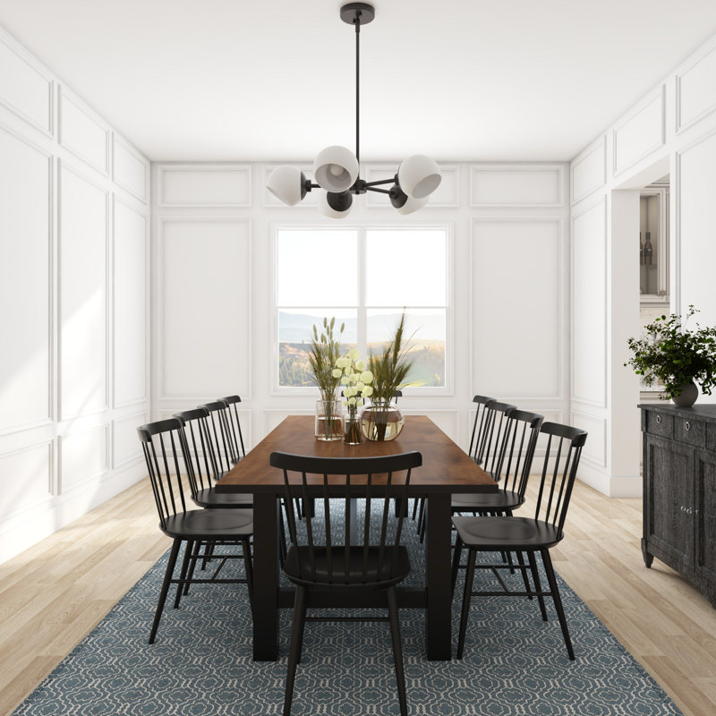 Lustre 5 lumières Stoll noir mat avec verre opale Stoll
