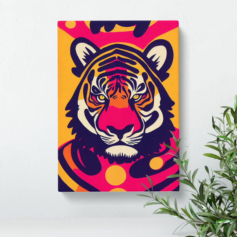 XC1022-4664X Tiger Abstract No.2 - Wrapped Canvas Print, 60cm H x 40cm W x 3cm D