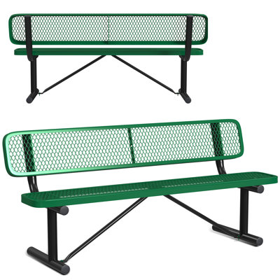 Banc de parc d'extérieur standard avec dossier Leisure Craft