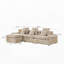 Canapé d'angle en laine d'agneau moelleuse de 129,8 po, canapé d'angle modulaire surdimensionné en forme de L avec assise profonde, grand canapé combiné moelleux et confortable avec coussins décoratifs-293435697-293435699