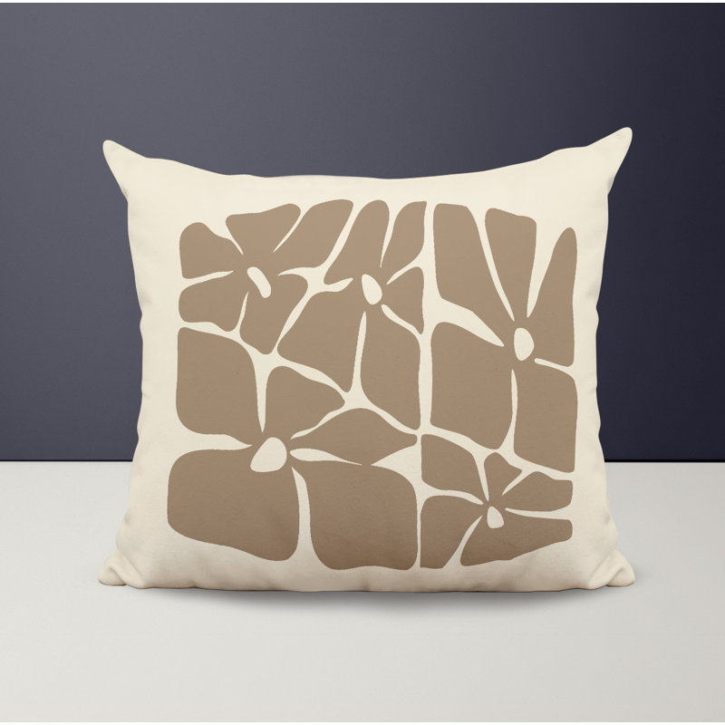 Housse et insert de coussin décoratif en polyester, Beige, L 15 po x H 15 po