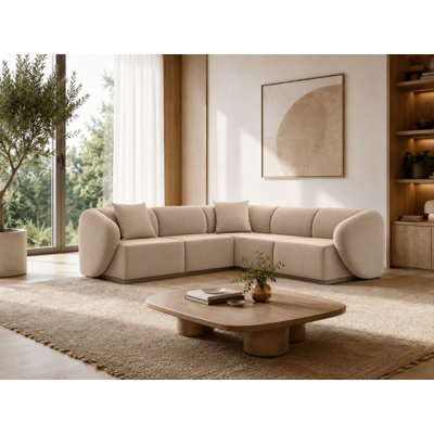 5 Seater Velvet Sofa & Chaise