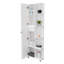Armoire d'angle moderne, cinq tablettes ouvertes