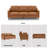 Barton 80.31'' Faux Leather Square Arm Sofa-1714157758