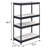 Natural And Black 4-Tier Bookcase