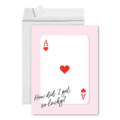 Koyal Wholesale 8.5X11 Giant Valentine Card, How Did I Get So Lucky