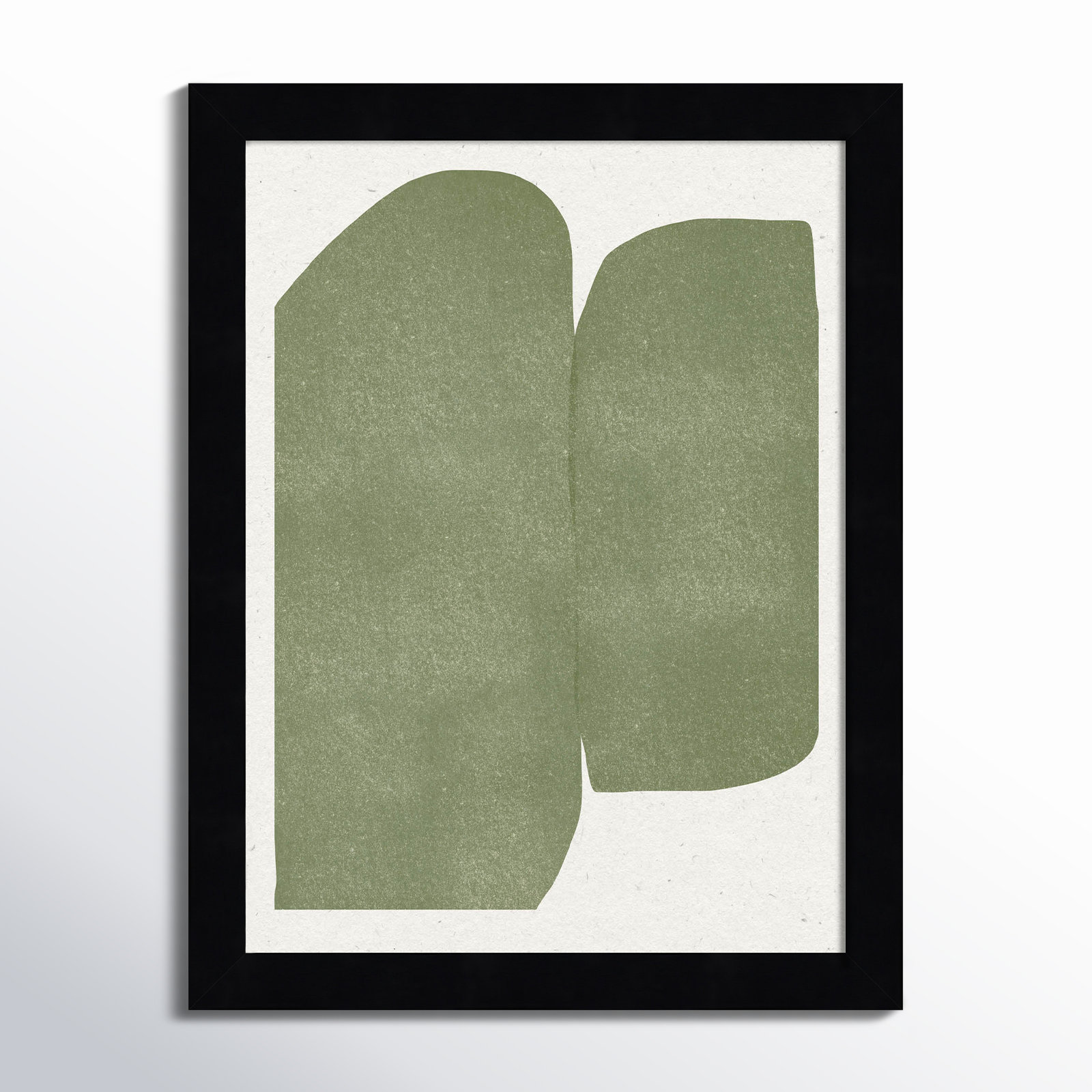 Rooney "Green Paper Cut Modern" Print, Black, 13" H x 10" W