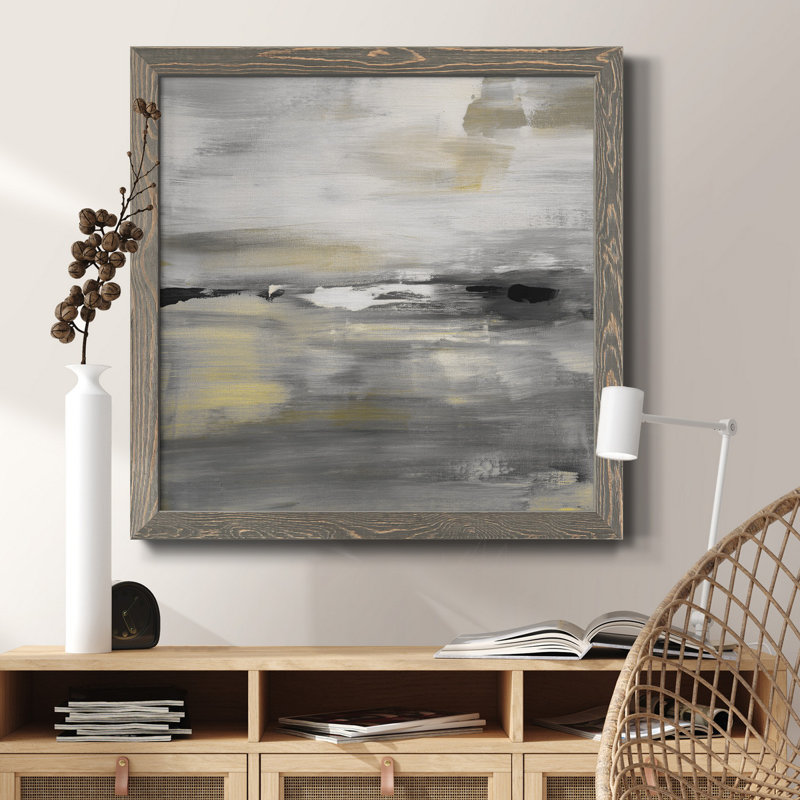 Danse grise II - Reproduction d'art sur toile encadrée, H 27,5 po x l 27,5 po x P 1,5 po, Encadré gris