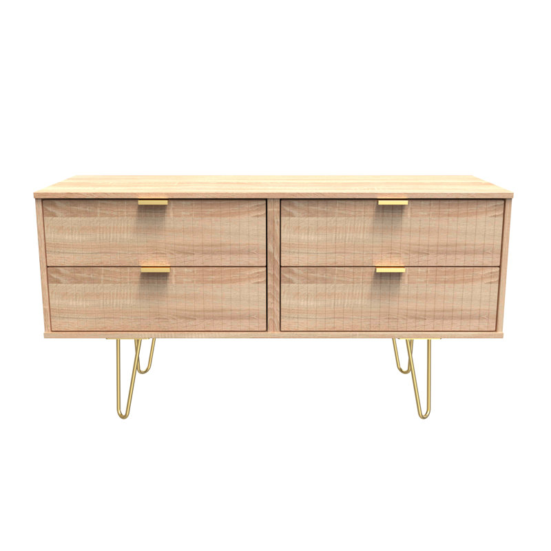 Beranda 115cm W 4 - Drawer Chest of Drawers, Bardolino Oak