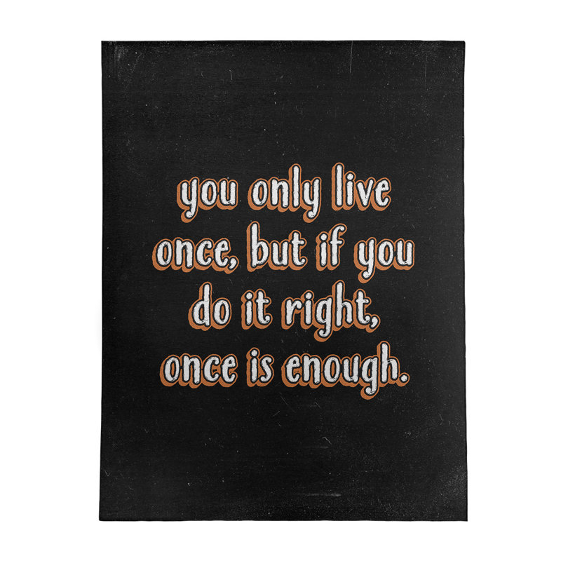 Quotes Chenille Indoor Rug, Rectangle 5' x 7'