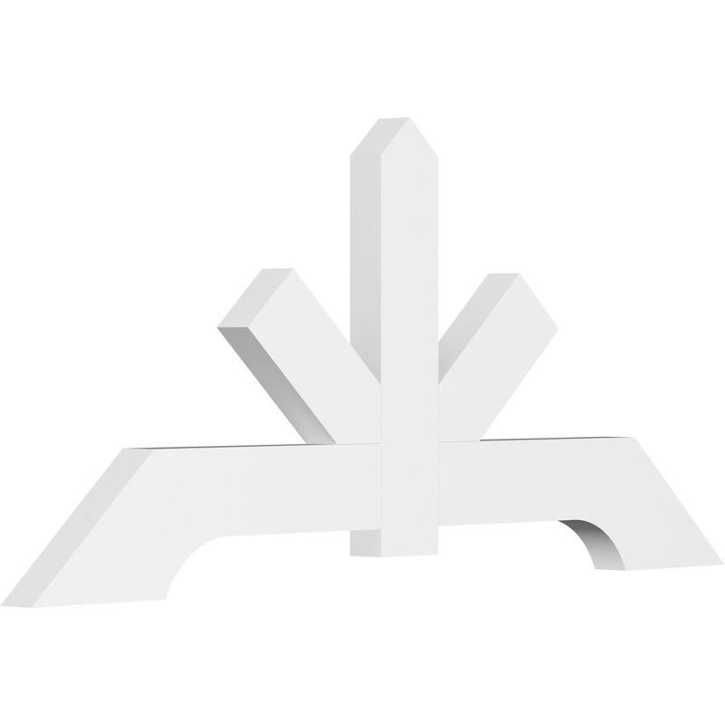 Support de pignon en PVC de qualité architecturale Vanguard, H 22 po x l 48 po (pas: 11/12), P 2 po x F 4 po