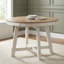 Table de salle à manger extensible de 42 à 58 po pour 6 personnes - Table ronde en bois avec base en X durable-1129386761