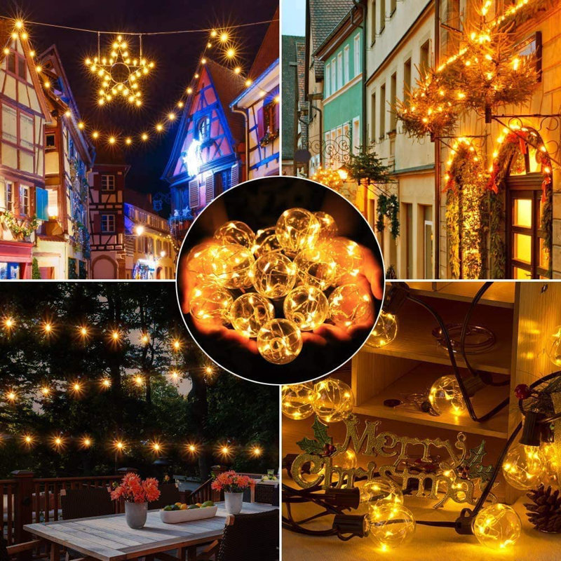 Quntis Indoor 33 - Bulb 11.3'' Plug-in Globe String Light