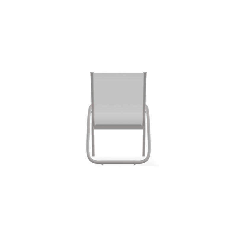 Fauteuil de patio Gardenella, Blanc 6D Sunbrella®, Gris chaleureux texturé