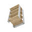 Armoire à linge Jenne, quatre tablettes ouvertes-1410990331