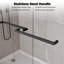 Porte de douche coulissante sans cadre, l 44-48 po x H 72 po, porte de douche coulissante double, verre trempé de 10 mm de largeur-103284527