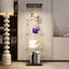 Vitrine à DEL avec 4 tablettes vitrées avec porte et bibliothèque de plancher pour salon, bureau de 64,7 po x 16,7 po x 14,3 po-2106839079