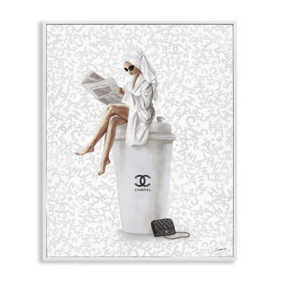 Glam Girl Bathrobe Giclee Art by Ziwei Li