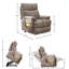 Fauteuil inclinable standard berçant de 33,65 po de large Ibtissem