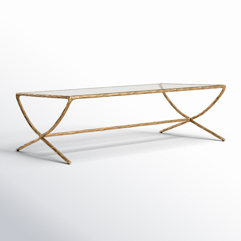 Evelynn Coffee Table, Brass