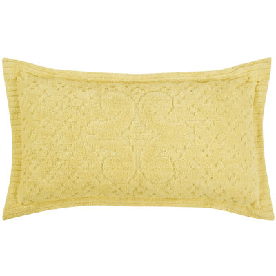 Ashton Collection 100% Cotton Chenille Tufted Pillow Sham with Medallion Pattern, Machine Washable Pillow Cover for All Season