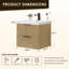 Noren 24" Wall-mounted Single Bathroom Vanity with White Artificial Drop-in Sink without Mirror