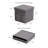 Charboneau Ottomans with Storage Pockets - 15-Inch Folding Foot Rests or Storage Organizers for Bedroom, Living Room, or Dorm, Set of 2 - Grey-123091366