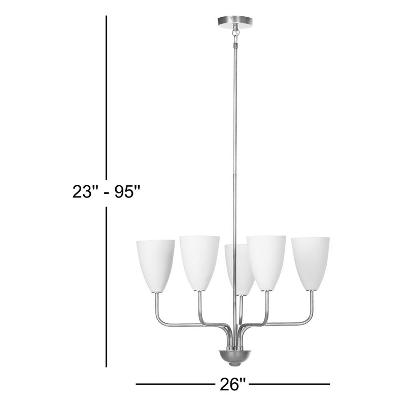 Lodovico Solid Brass 5-Light Chandelier