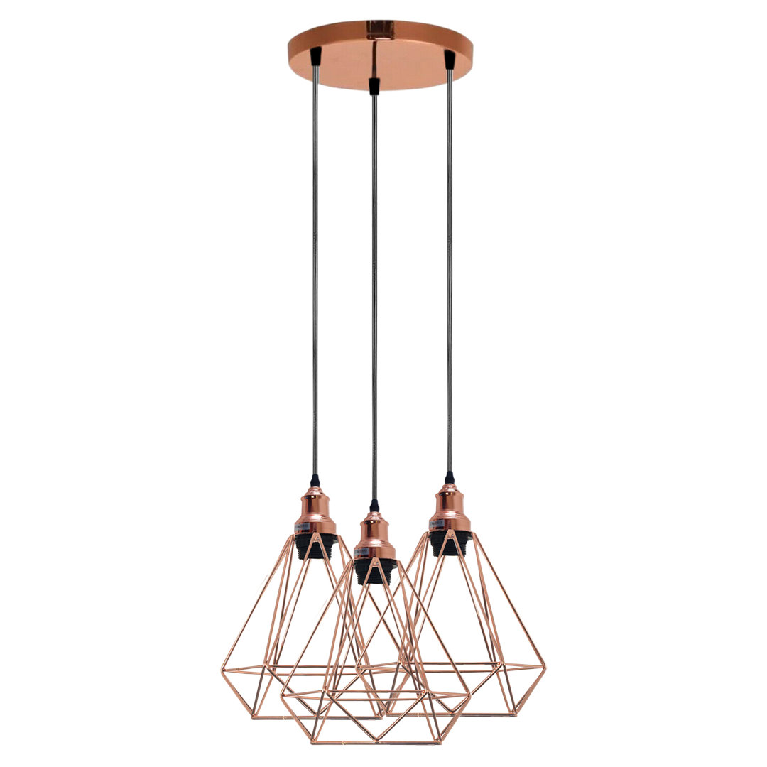 Groseiller 3 - Light Rose Gold Cluster Pendant