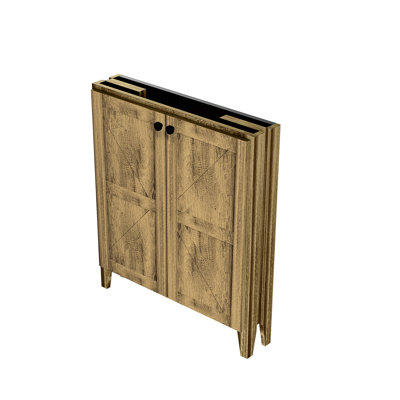 Armoire de salle de bain pliable 30 pouces pour installation au sol, lavabo gris manquant, profondeur de produit 28,6 po, largeur 17,5 po, hauteur 21,44 po, poids 65,22 lb, installation rapide en une minute, panneau Carb2,