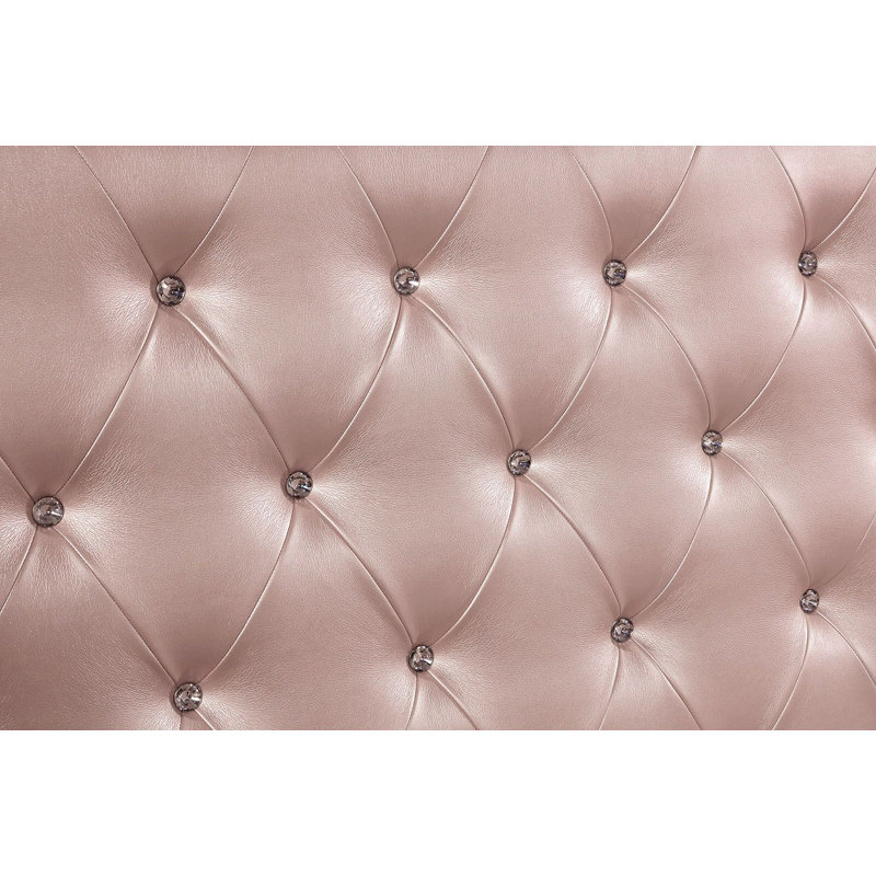 Kalecia Vegan Leather Bed, Queen