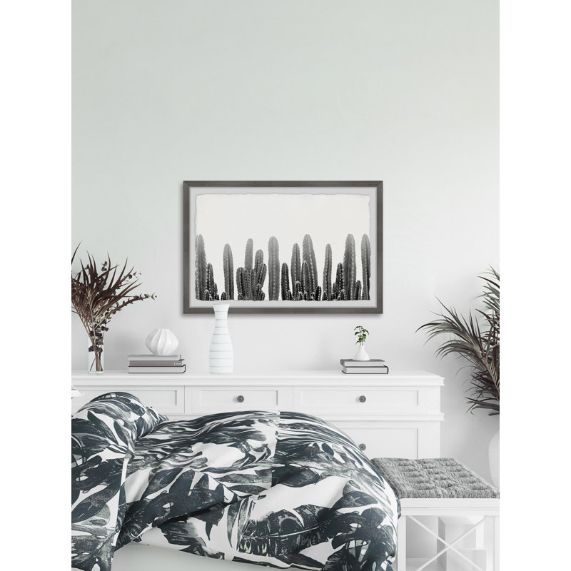 Smoky Cactuses by Marmont Hill - Single Picture Frame Painting, 38cm H x 45cm W x 3.81cm D