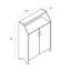 Armoire à chaussures moderne avec rangement à 4 portes et 4 tablettes modernes - 79,32 lb