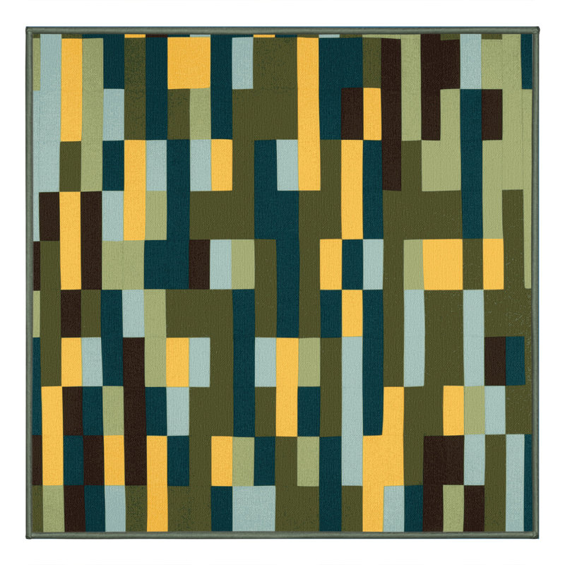 Geomatrix Rug, Square 4'