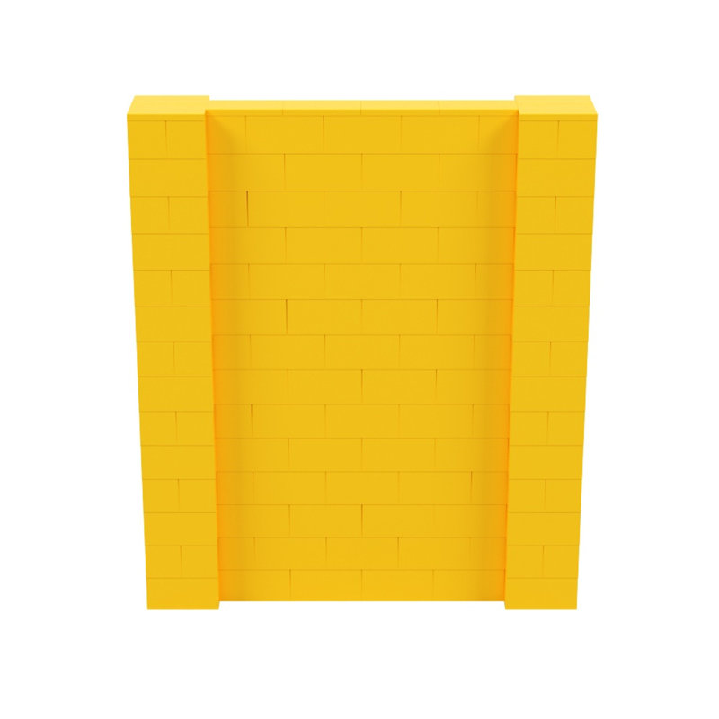 Ensemble mural de blocs géants 7 'T, H 84 po x l 72 po x P 12 po, Jaune