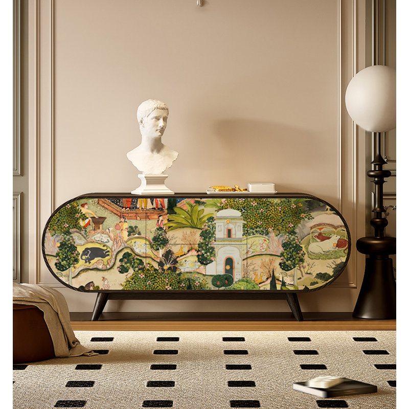 French-style Solid Wood Painted Sideboard