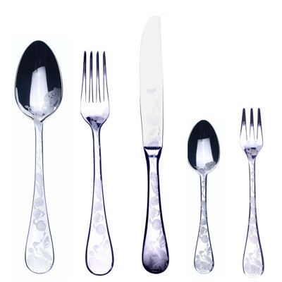 Venere Flatware Set with Cake Forks - 30 Pieces - Stainless Steel