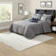 Ensemble de literie pour lit très grand réversible en coton, courtepointe Jacquard Modern Home