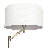 Serene Brushed Nickel Floor Lamp with Rotary Switch Metal Base White Linen Shade