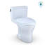 Toilette allongée monobloc TOTO® UltraMax® à double chasse 1,28 et 0,8 GPF Dynamax Tornado Flush® avec siège CEFIONTECT® et SoftClose, WASHLET + prêt, blanc coton