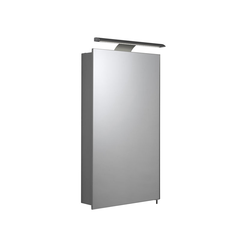 400mm W 766mm H Surface Frameless Medicine Cabinet Mirror 2 Adjustable