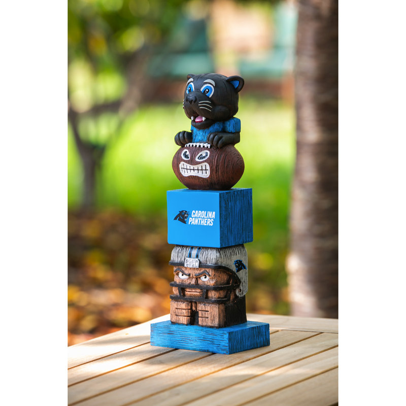 NFL Garden Statue, 12" H x 4.41" W x 3.15" D, Carolina Panthers