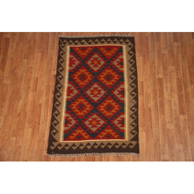 Kilim Reversible Wool Area Rug 3x5