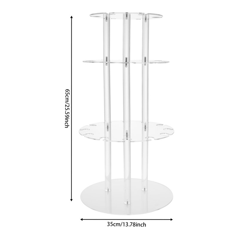 3 Tier Champagne Display Rack Stand