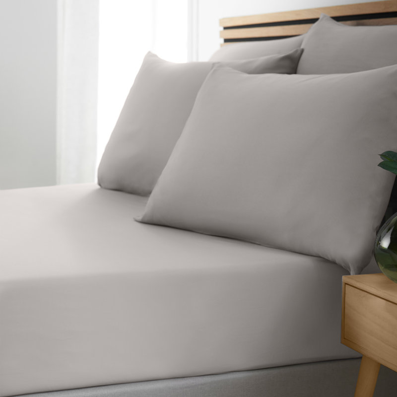 So Soft Easy Iron Fitted Sheet, Grey, King
