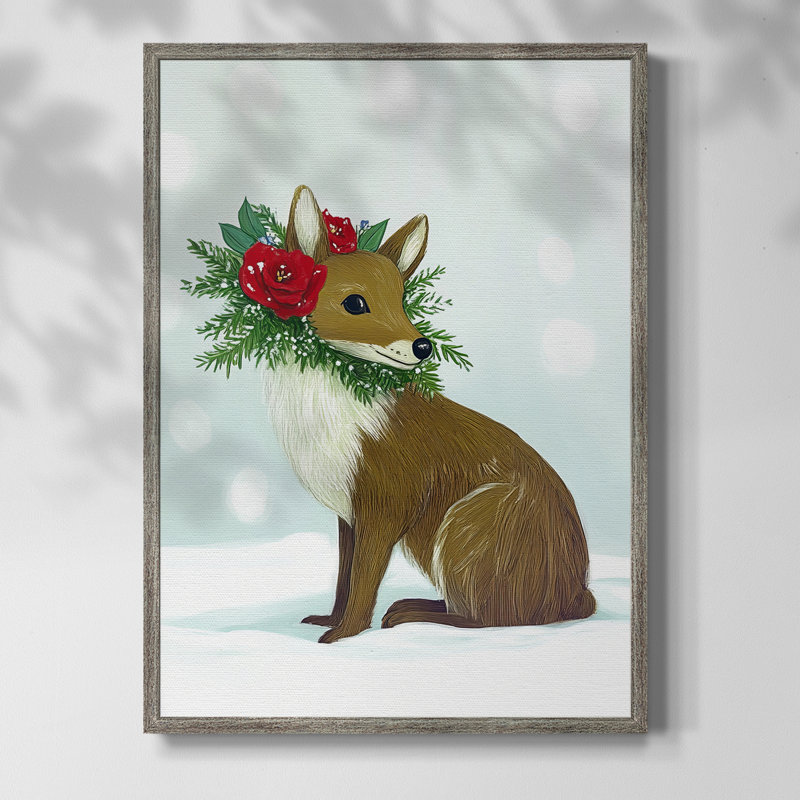 «Christmas Holiday Art XLVI», reproduction encadrée - bois massif, H 30 po x l 24 po