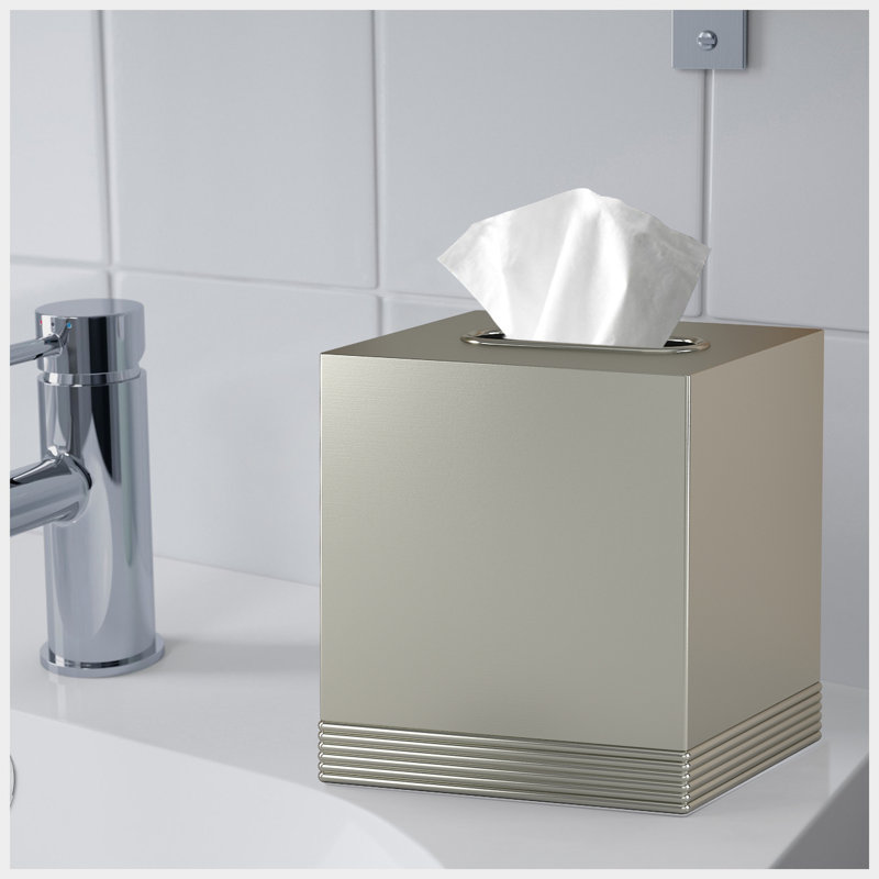 Special Tissue Box Cover, Pewter